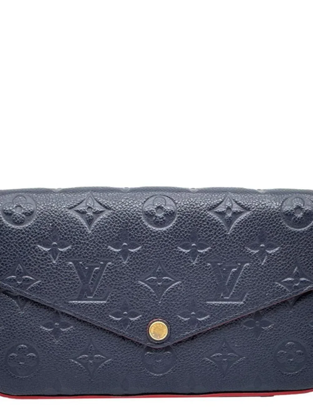 Louis Vuitton  Felicie Pochette Monogram Empreinte Crossbody Bag Navy Blue